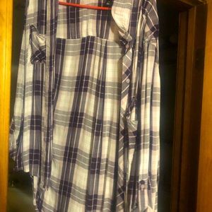 Cotton button up flannel